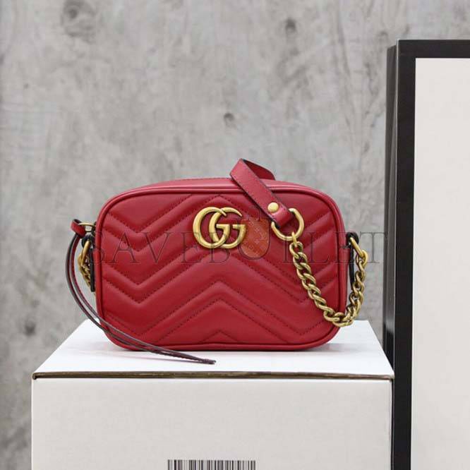 GUCCI MARMONT MATELASSE MINI BAG 448065 DTD1T 6433 172 (18*12*6cm)